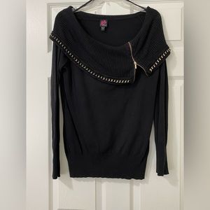 Casual black sweater